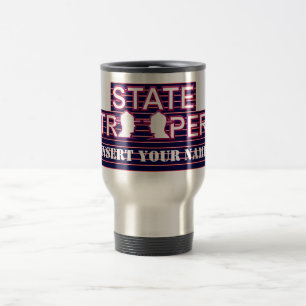 De Voyage State Trooper Travel Mug 2018 (Insérez Votre Nom)