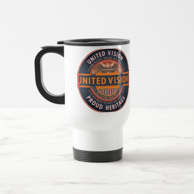 De Voyage United Vision Fiers Heritage Mug (Gauche)