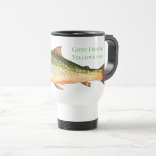 De Voyage Yellowstone Gone Fishing Travel Mug