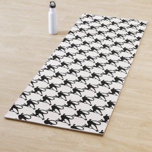 De Yoga Chats noirs mignons Motif d'Halloween Tapis