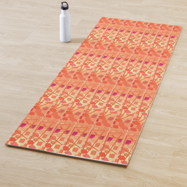De Yoga Tapis d'exercice Orange Sunshine (En situation)
