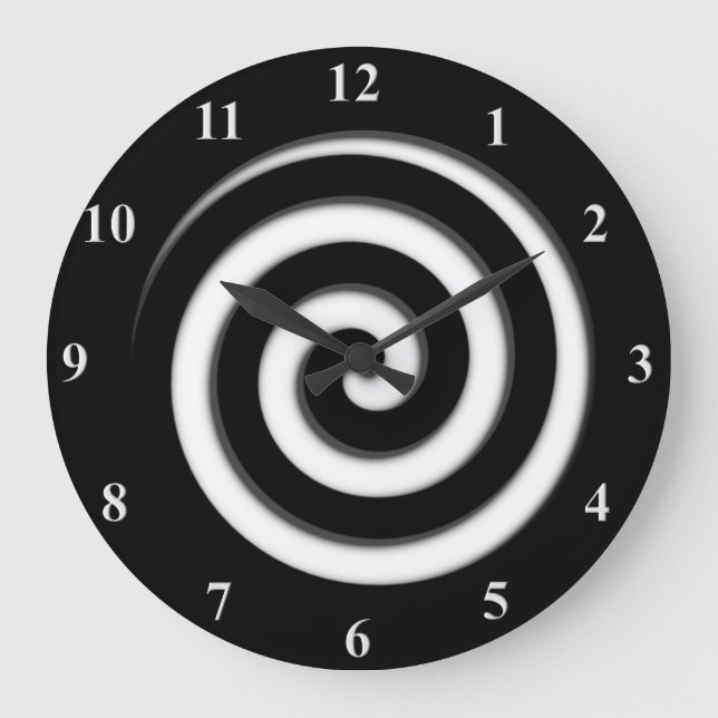 De zone horloge murale en spirale noire de Hypno (Recto)