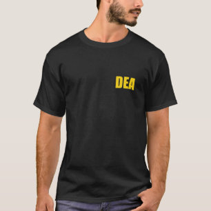DEA Agent Funny Halloween Costume Navy Gold Tee Sh