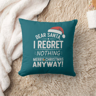 Dea Santa I Regret Nothing Throw Pillow