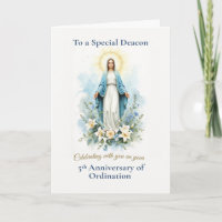 Deacon 5th Ordination Anniversary Marian Blessing