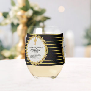 DEACON Newly Ordained Verse Gift Commemorative Stemless Wine Glass