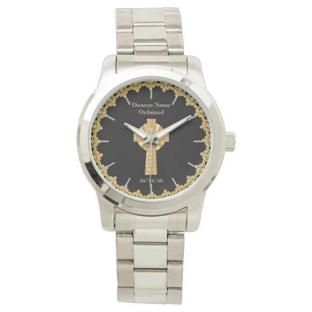Deacon Ordained Ordination Gift Commemorative Watch (Front)
