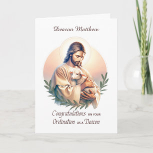 Deacon Ordination Congratulations Jesus Shepherd Card