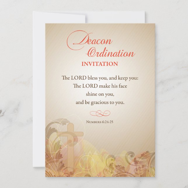 Deacon Ordination Invitation Scripture (Front)