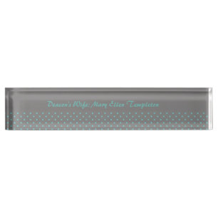 Deacon's Wife Custom Template Nameplate