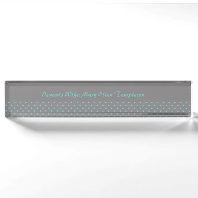 Deacon's Wife Custom Template Nameplate (Front)