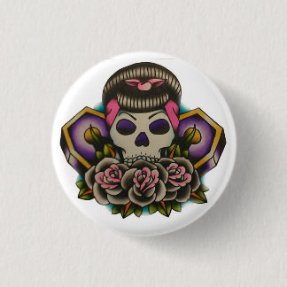 dead beauty 1 inch round button
