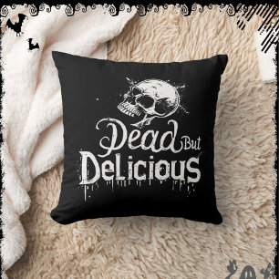 Dead But Delicious ExDesigner Halloween Throw Pillow