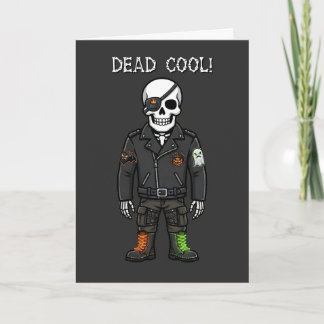 Dead Cool Skeleton Biker | Halloween Card