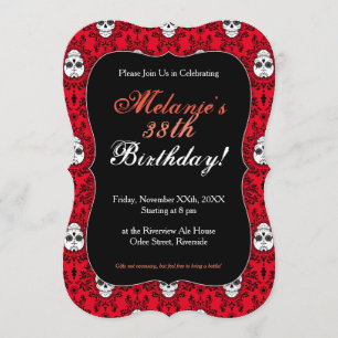 Dead Damask - Chic Sugar Skull Custom Invitations
