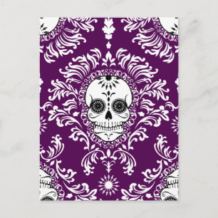 Dead Damask - Chic Sugar Skull Postcard