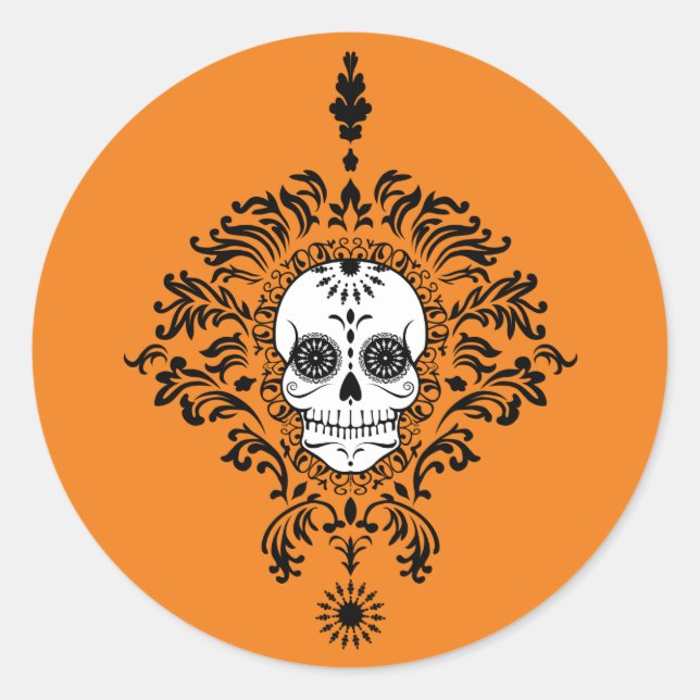 Dead Damask - Chic Sugar Skull Stickers (Front)