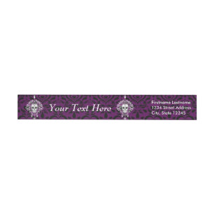 Dead Damask - Chic Sugar Skulls Custom Wrap Around Label
