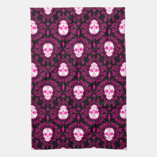 Dead Damask - Chic Sugar Skulls Kitchen Towel
