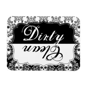 Dead Damask - Clean / Dirty Kitchen Magnet