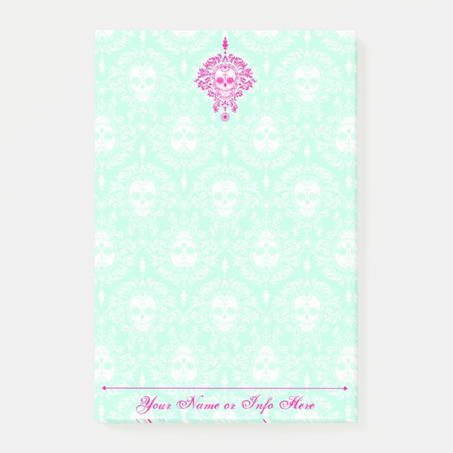 Dead Damask - Custom Sugar Skull Post-it® Notes (Front)