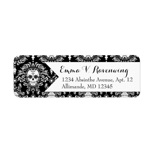 Dead Damask - Custom Sugar Skull Return Address (Front)