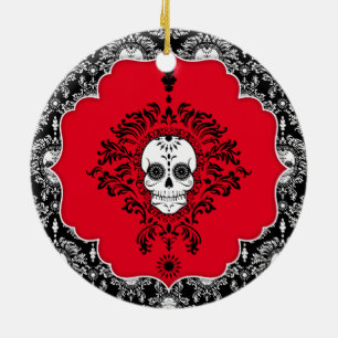 Dead Damask - Custom Sugar Skulls Ornament