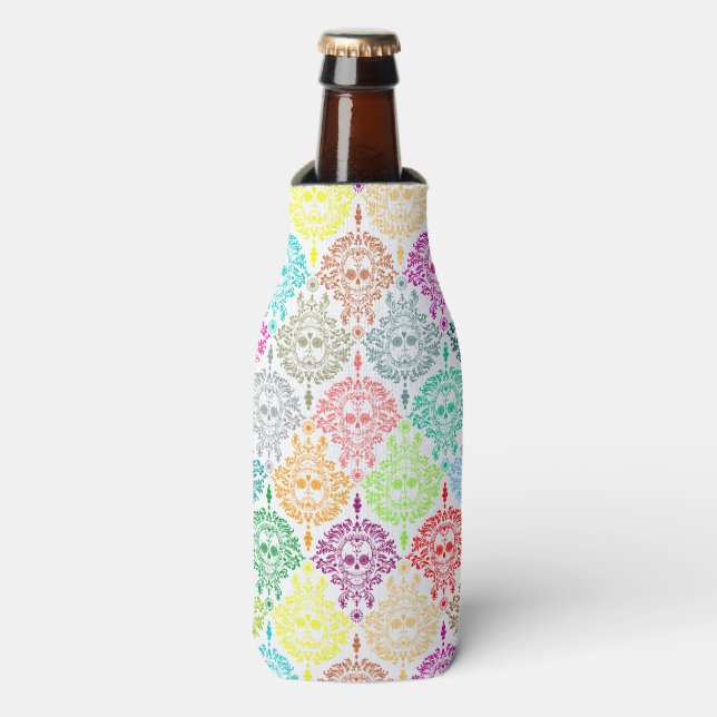 Dead Damask - Sugar Skull Pattern Bottle Cooler (Bottle Front)