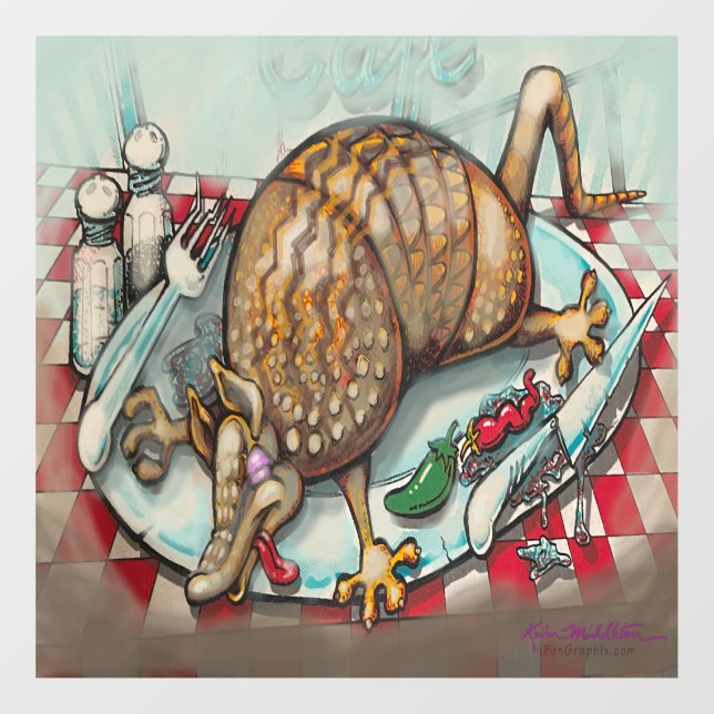 Dead Dillo Window Cling (Sheet)