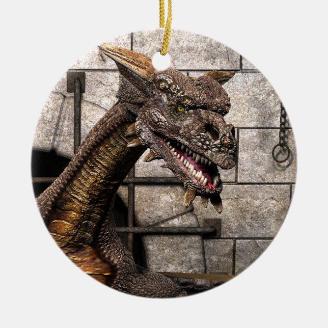Dead End Dragon Is Looking For Some Dinner - You Ceramic Ornament (Front)