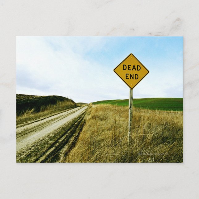Dead end traffic sign, Palouse, Washington Postcard (Front)