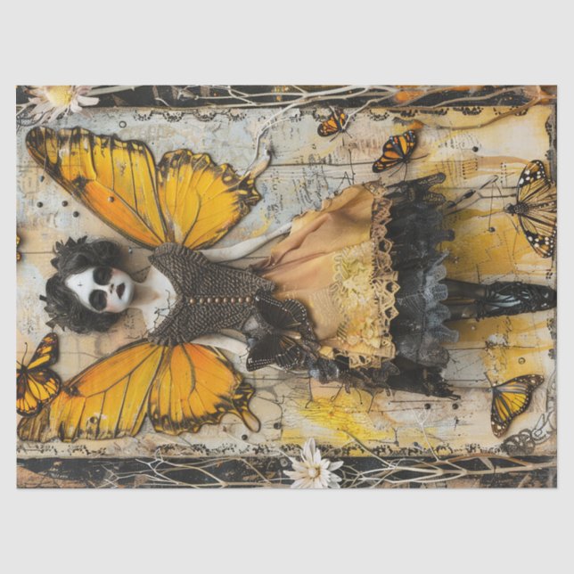 Dead Fairy Vintage Decoupage Tissue Paper (Front)