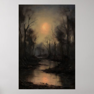 Dead Forest Spooky Landscape, Dark Academia Poster
