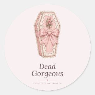Dead Gorgeous Coquette Halloween Coffin Stickers