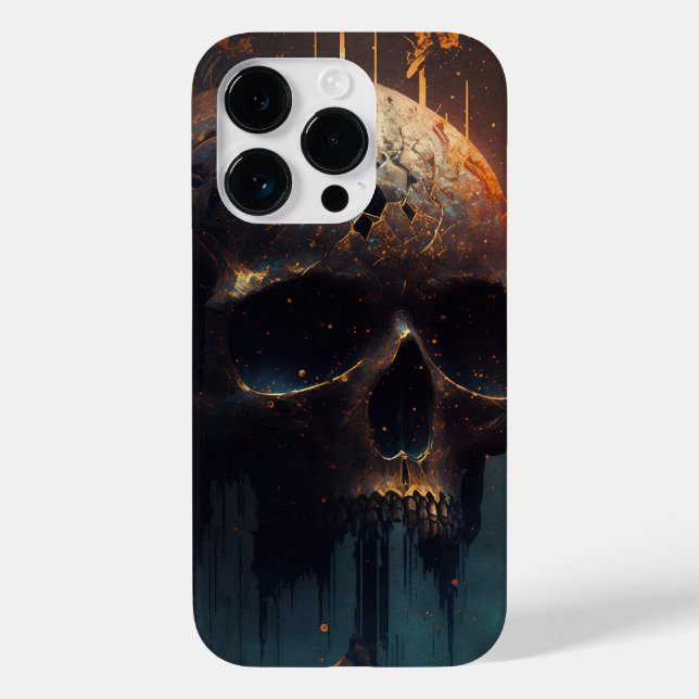 dead head with apocalyptic background Case-Mate iPhone case (Back)