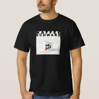 Dead head with red tongue and text: COFFEE BLACK T-Shirt
