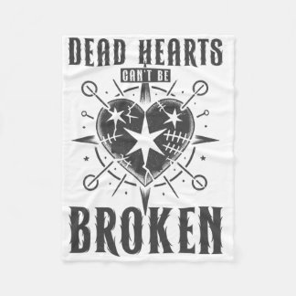 Dead Hearts Can't Be Broken. Goth, Emo Scene, Dark Fleece Blanket