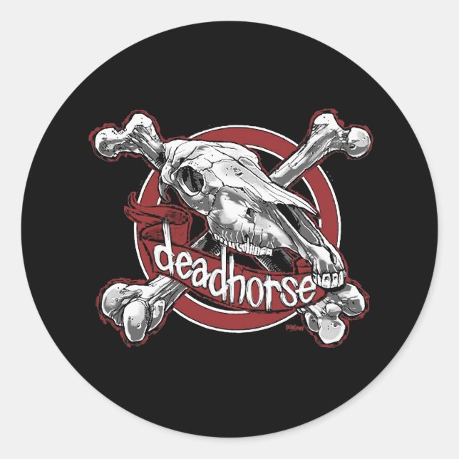 Dead Horse Death Metal Classic Round Sticker (Front)