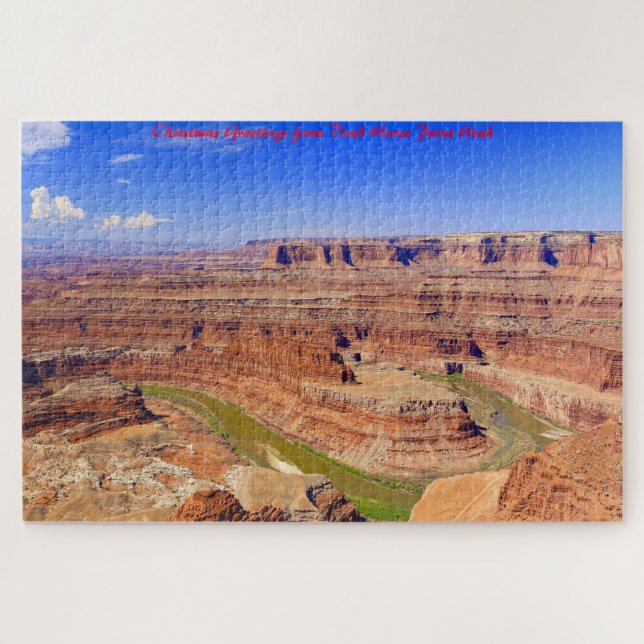 Dead Horse Point Utah. Christmas Greetings Jigsaw Puzzle (Horizontal)