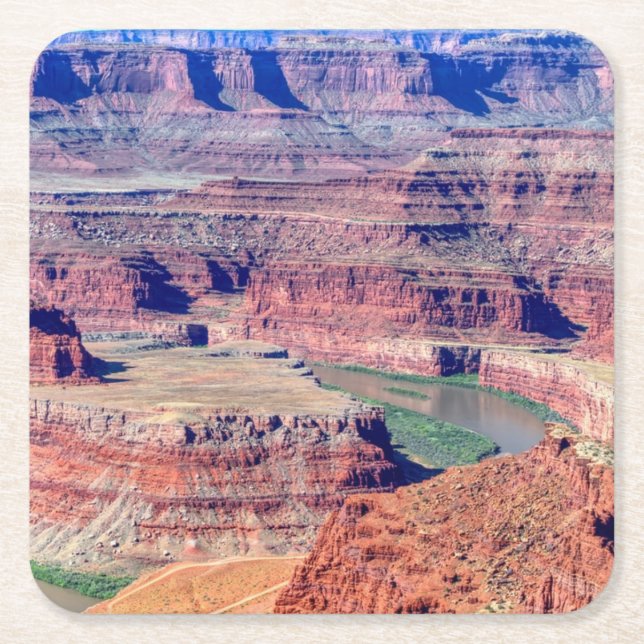 Dead horse state park Moab Utah Square Paper Coaster (Front)