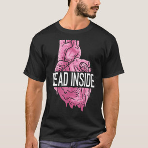 Dead Inside Anatomical Human Heart Emo Broken Card T-Shirt