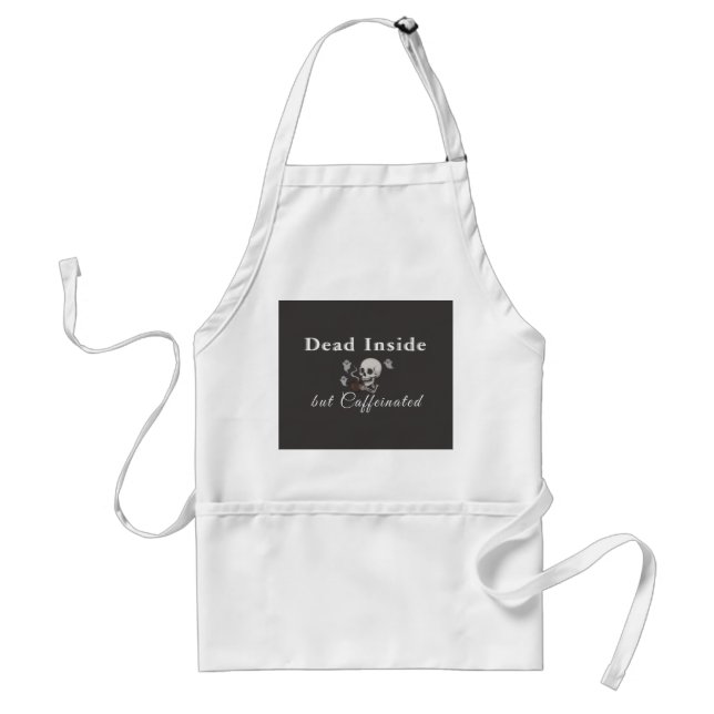 Dead Inside But Caffeinated – Halloween Pillow Standard Apron (Front)