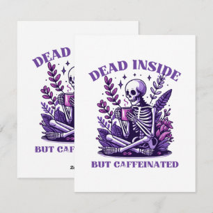 Dead Inside But Caffeinated Holiday Card