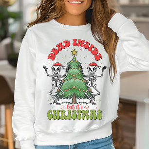 Dead inside but It's Christmas Retro Christmas Sweatshirt