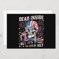 Dead Inside But It's The 4th Of July Skeleton
