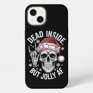 Dead Inside But Jolly AF Christmas Gift Skeleton iPhone 13 Case