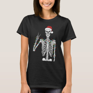 Dead-Inside But Jolly AF Skeleton Christmas Funny T-Shirt