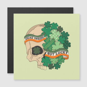 Dead Inside But Lucky - Sugar Skull and Clover