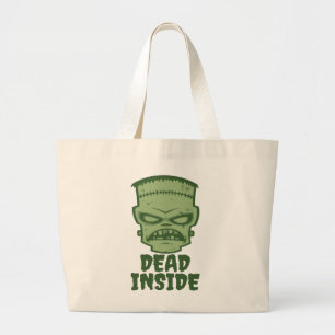 Dead Inside Frankenstein Monster Large Tote Bag