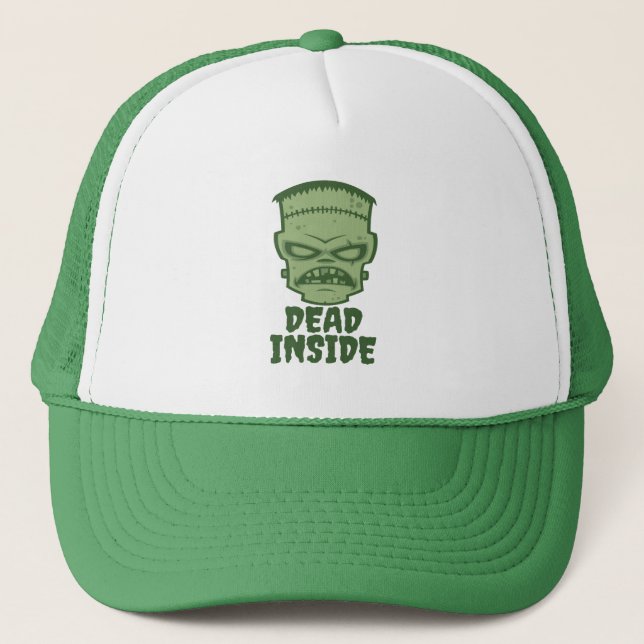 Dead Inside Frankenstein Monster Trucker Hat (Front)